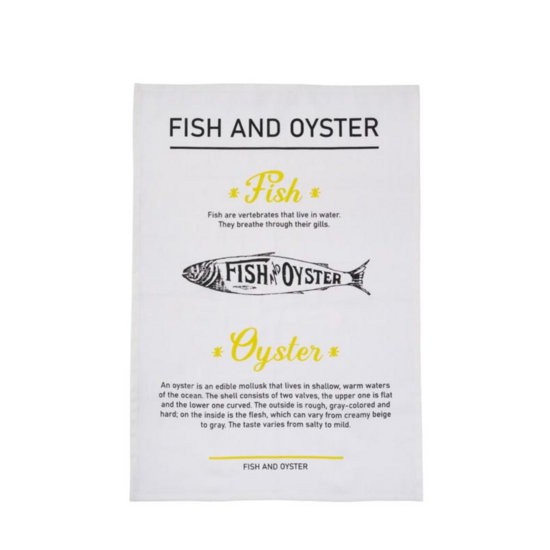 My Style - Fish and oyster tea towel