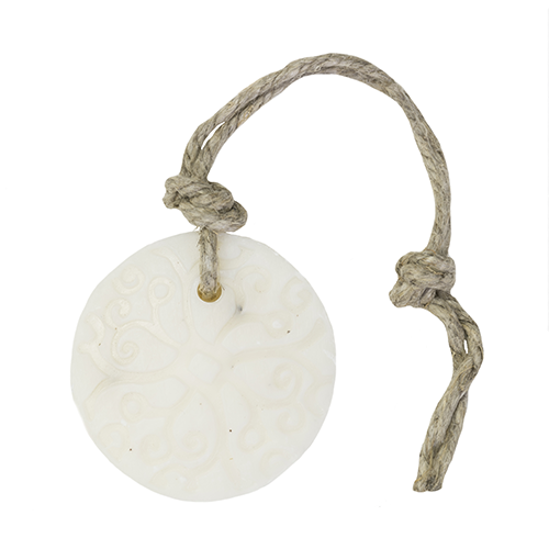My Style - Soap pendant batik disc natural with ghassoul, scent mille fleurs