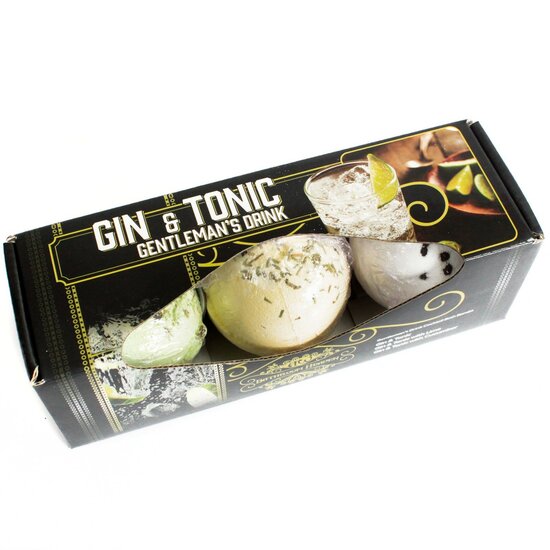 Gin &amp; tonic bath bombs, set of 3