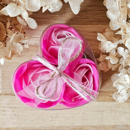 Thistle Rose - Soap Flowers Cotton Candy, set of 3