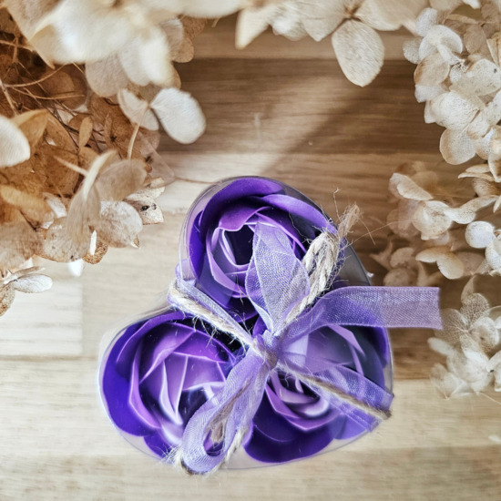 Thistle Rose - Lavender Soap Flowers, set of 3