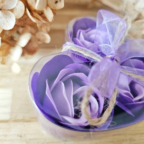 Thistle Rose - Lavender Soap Flowers, set of 3