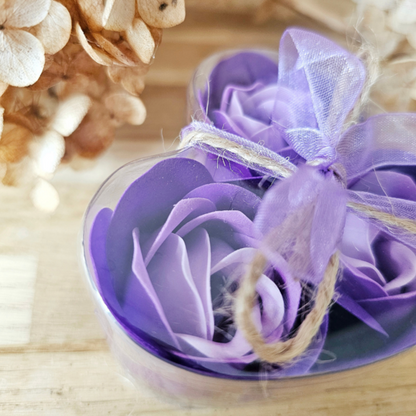 Thistle Rose - Lavender Soap Flowers, set of 3