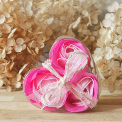 Thistle Rose - Soap Flowers Cotton Candy, set of 3