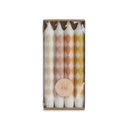 Rustik Lys - Stearine dinner candle By Kimmi Harlekin s/4