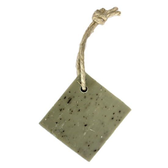 My Style - Soap Pendant Square argillaceous green, lemon basil scent
