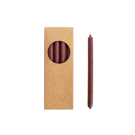 Rustik Lys potloodkaarsjes Aubergine 1,2 × 17,5 cm