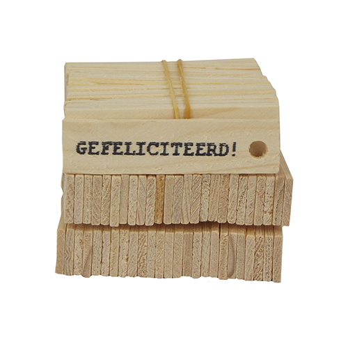 Mijn Stijl - Holzschild Herzlichen Glückwunsch!