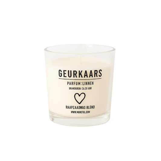 Mijn Stijl - Geurkaars Hart, geur linnen