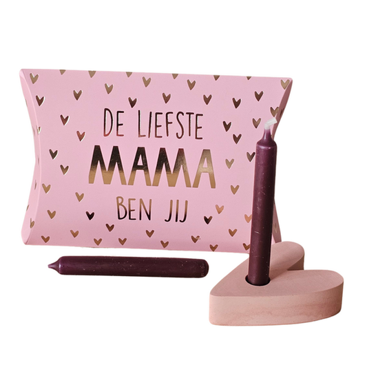 Mama Giftset Kandelaar Hart