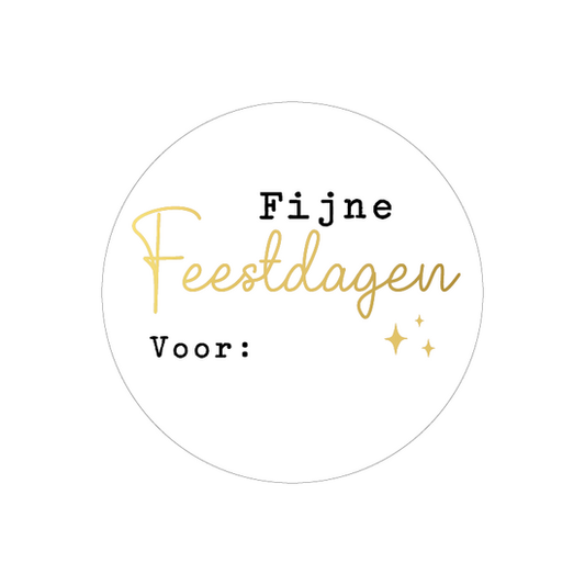 Cadeausticker 'Fijne feestdagen', set van 3