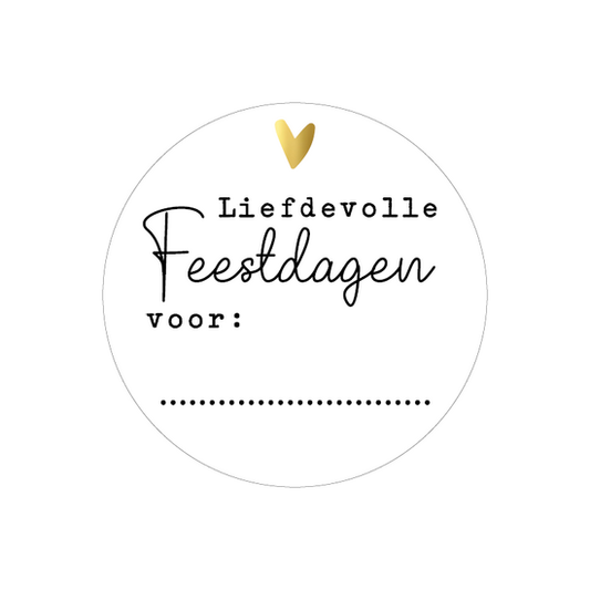 Cadeausticker 'Liefdevolle feestdagen', set van 3