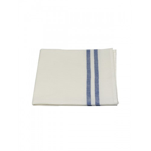My Style - Tea towel white / double dark blue stripes