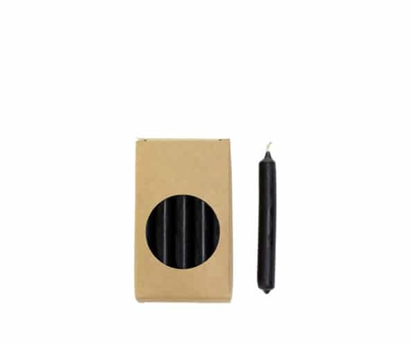Rustik Lys potloodkaarsjes Zwart 1,2 × 10 cm