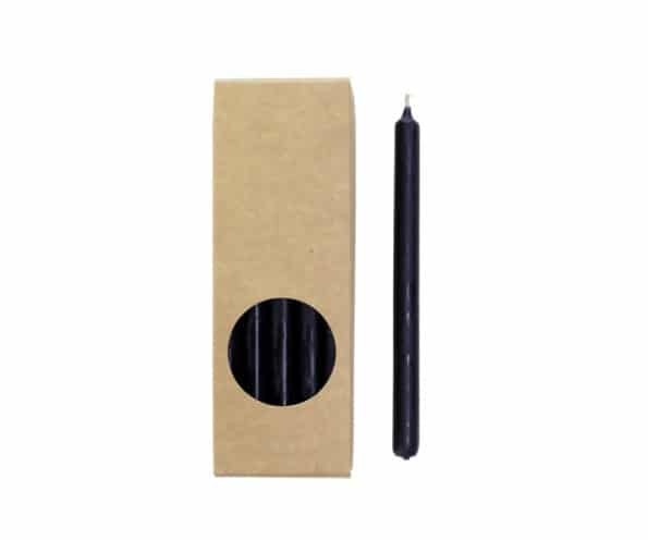 Rustik Lys - Pencil Candles Black L
