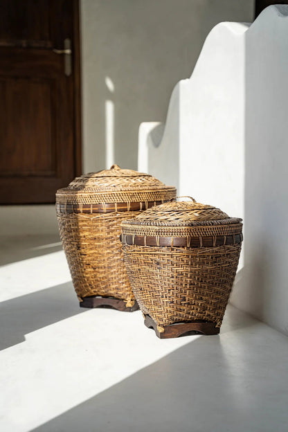 Bazar Bizar - Colonial Opbergmand Naturel Bruin L – 42 x 42 x 45 cm