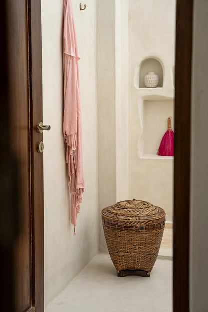 Bazar Bizar - Colonial Opbergmand Naturel Bruin L – 42 x 42 x 45 cm