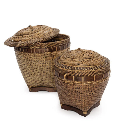 Bazar Bizar - Colonial Opbergmand Naturel Bruin L – 42 x 42 x 45 cm