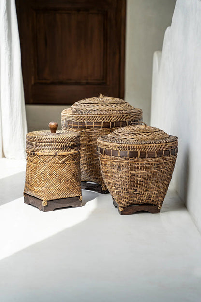 Bazar Bizar – Colonial Opbergmand Naturel bruin M – 35 × 40 cm