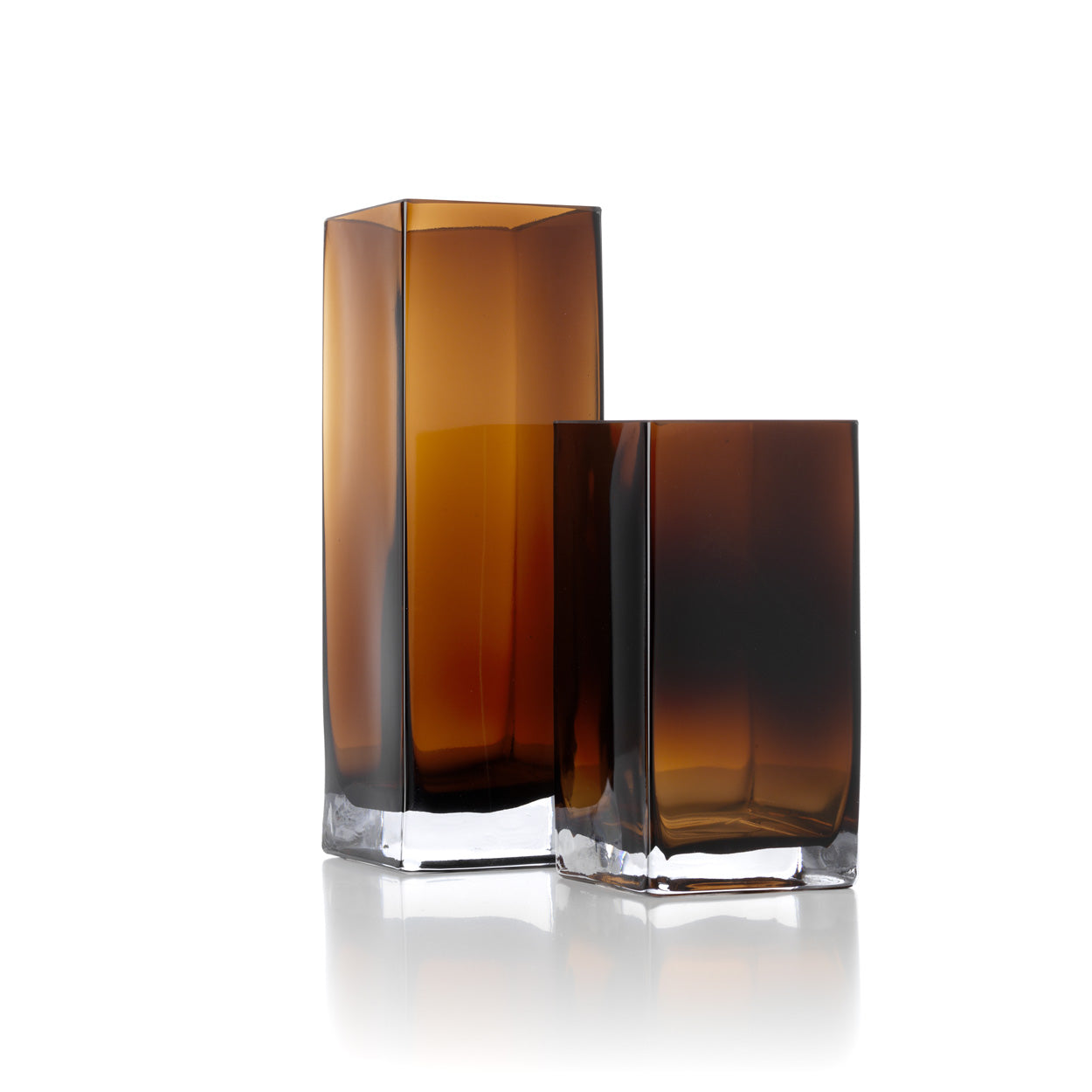 Bazar Bizar – Cuboid vaas amber S – 10 × 20 cm