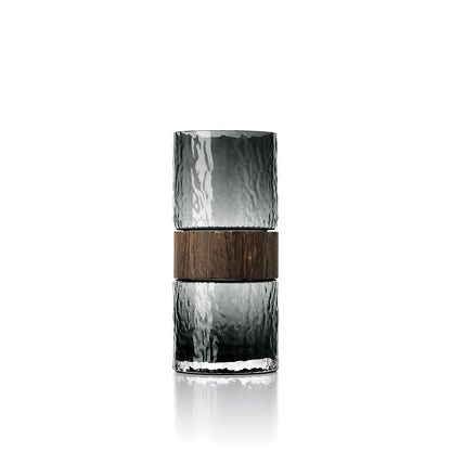 Bazar Bizar – Wood You Be Mine vaas – donkergrijs – M – productfoto 1