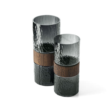 Bazar Bizar – Wood You Be Mine vaas – donkergrijs – M – productfoto 4