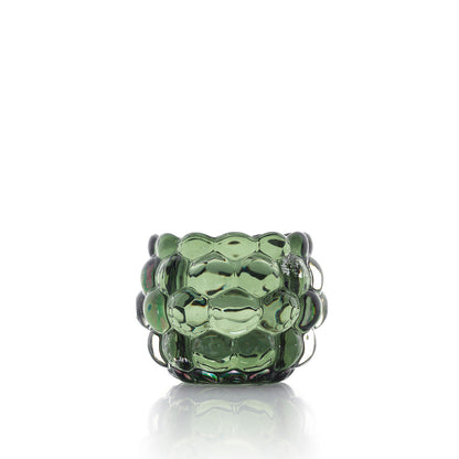 Bazar Bizar - Bubble Glow Theelichthouder – Groen Recycled Glas
