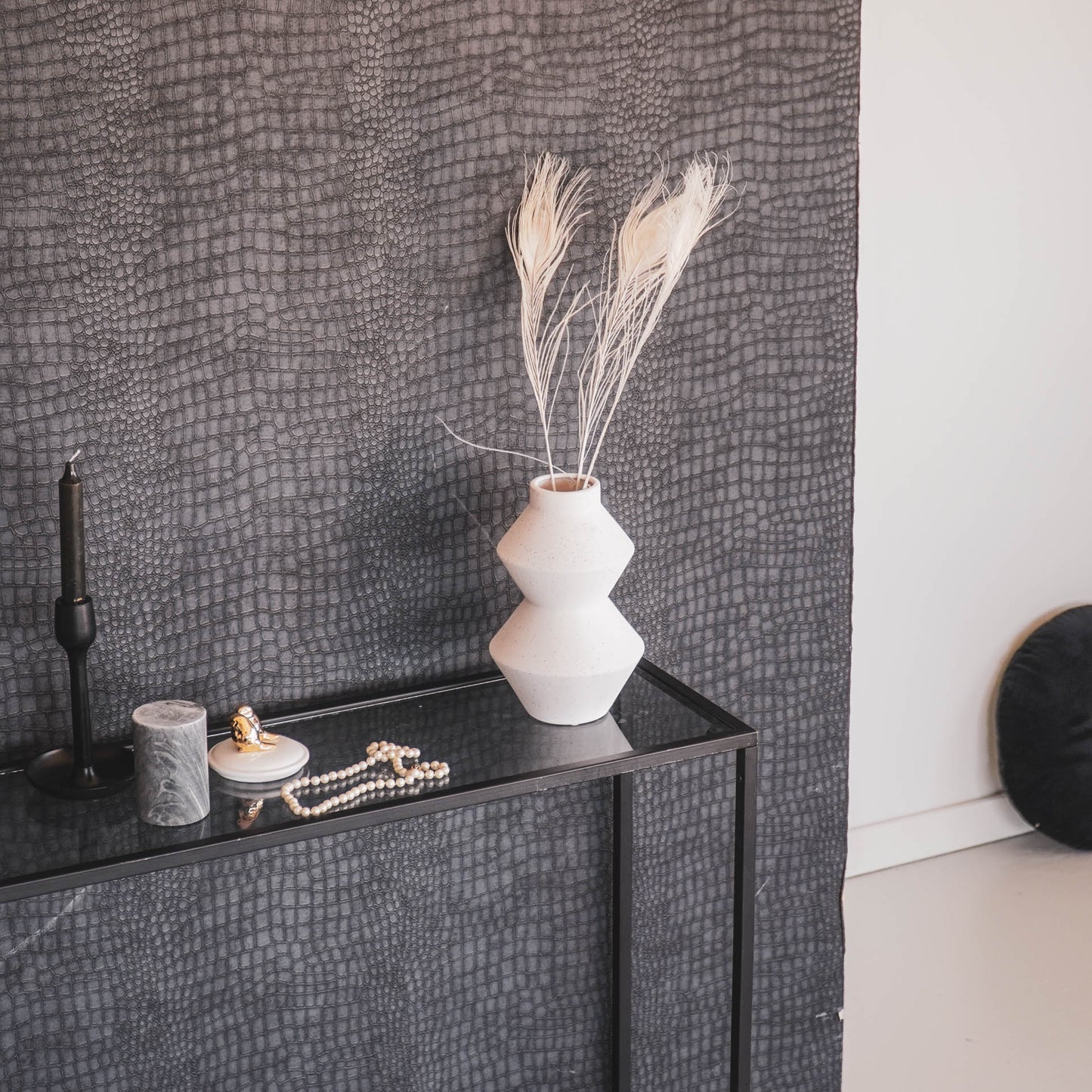 Housevitamin - Organic vase White - 13x13x22cm