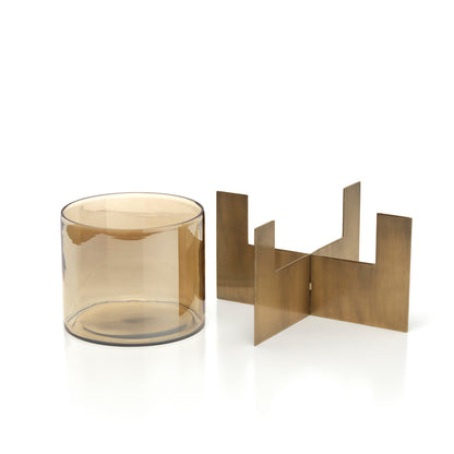 Bazar Bizar kandelaar Hurricane X Low goud 26 × 26 × 22,5 cm