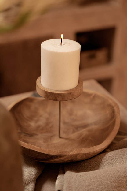 Bazar Bizar - The Candle Plate Kaarsenplateau – Naturel Teakhout