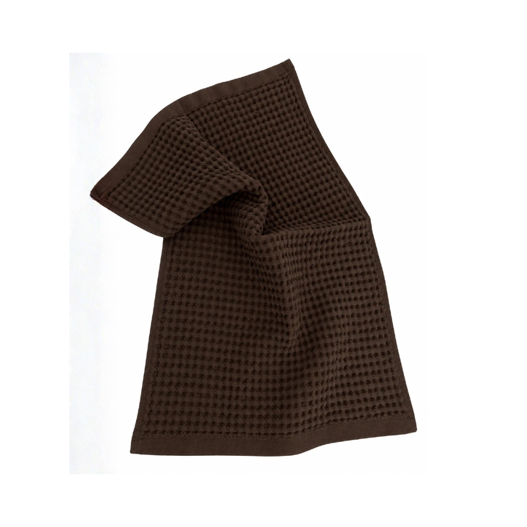 Mijn Stijl donkerbruine wafeldoek met wafelstructuur 30 × 50 cm