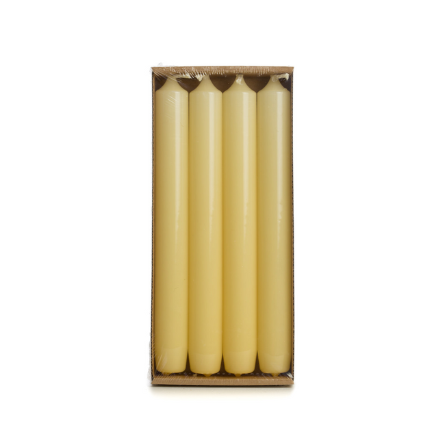Rustik Lys hoogglans dinerkaarsen Pale Banana 2,1 × 19 cm - 4 stuks