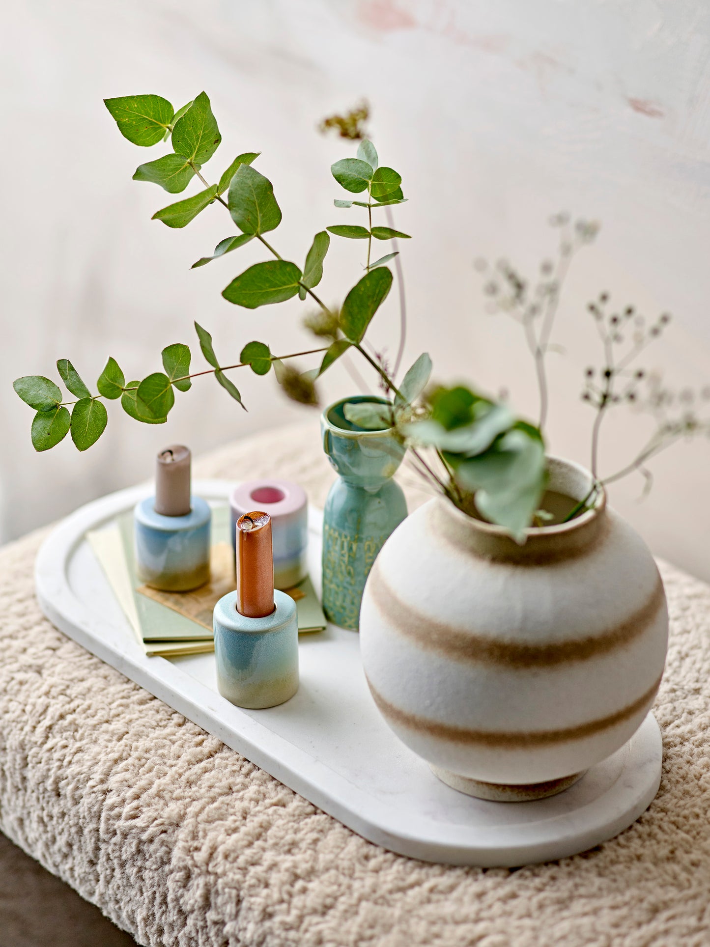 Bloomingville - Candlestick Safie green S/2
