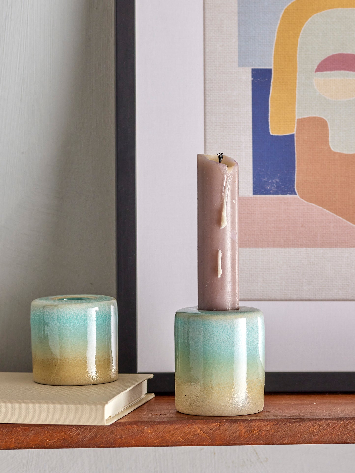 Bloomingville - Candlestick Safie green S/2