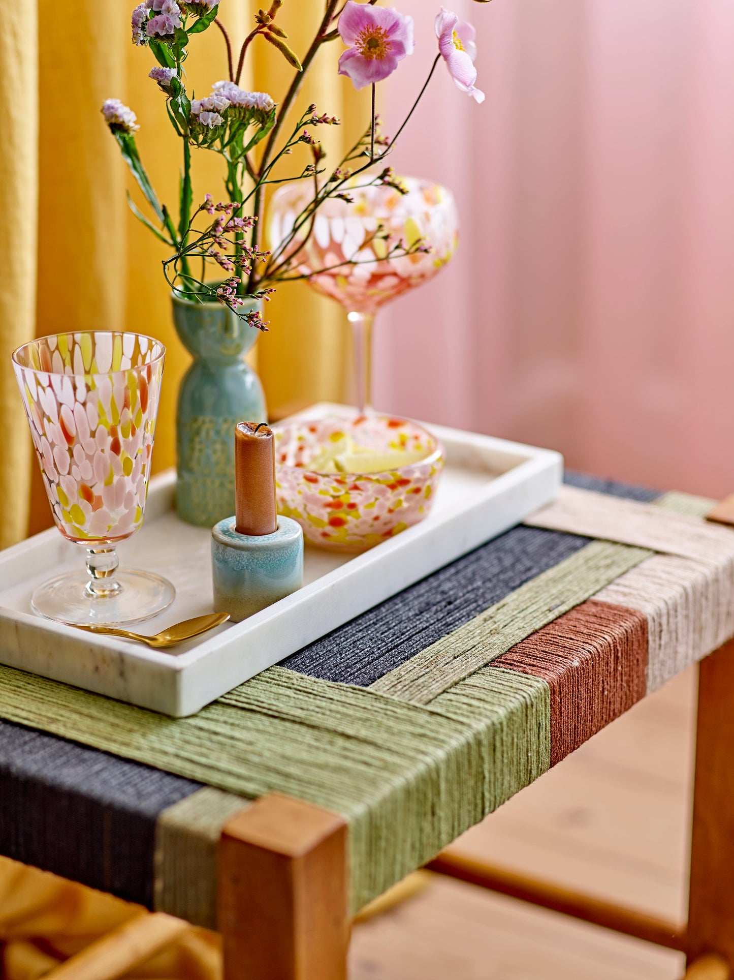 Bloomingville - Candlestick Safie green S/2