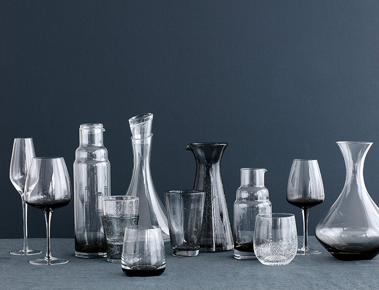 Broste Copenhagen - Smoke - Champagne glass, set of 3 pieces