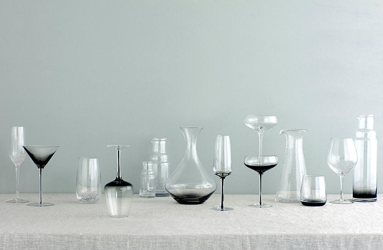 Broste Copenhagen - Smoke - Champagne glass, set of 3 pieces