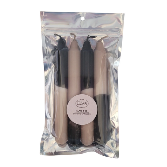 Elate & Co. - Dinerkaars DIP DYE Zwart-nougat s/4