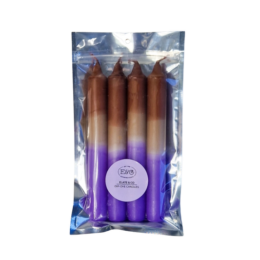 Elate & Co. - Dinerkaars DIP DYE Paars-bruin/beige s/4