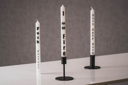 Housevitamin - White Candles with Text s/3