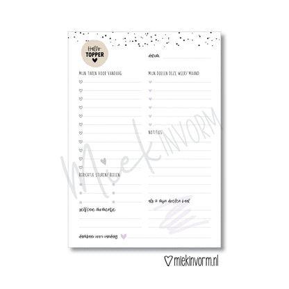 MIEKinvorm - Day planner A5