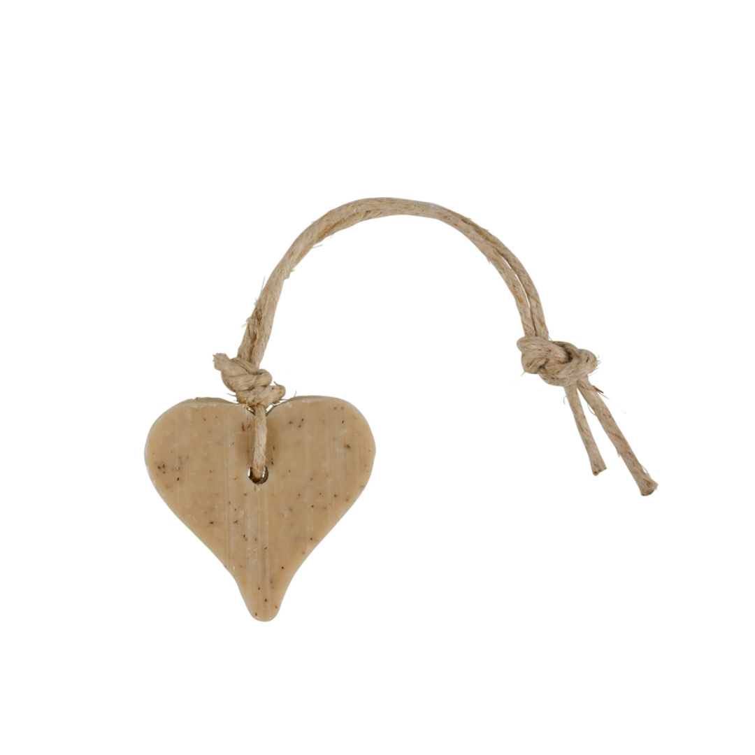 My Style - Soap pendant heart argillaceous yellow, thyme scent