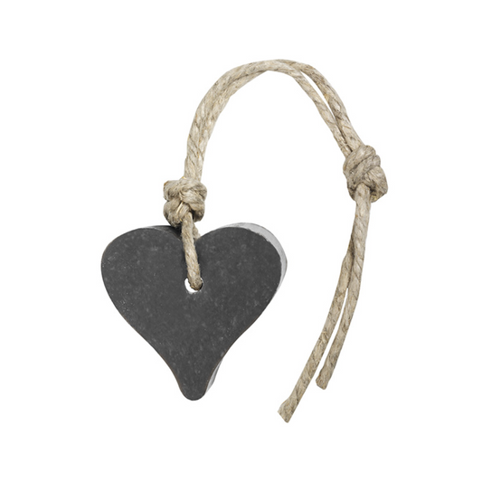 My Style - Soap pendant heart dark gray, green tea scent
