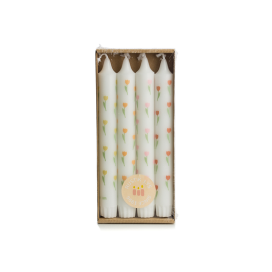 Rustik Lys - Stearine dinerkaars By Kimmi Tulips s/4