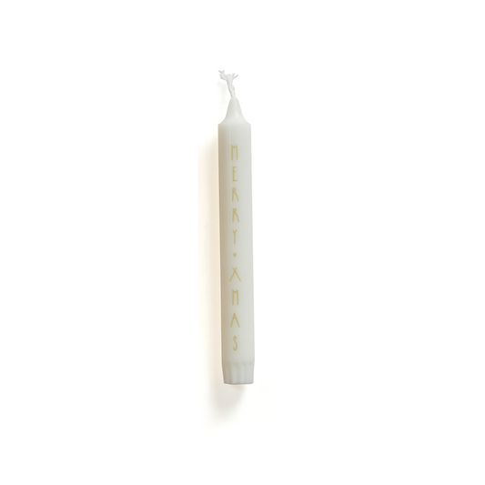 Rustik Lys By Kimmi stearine dinerkaars Merry Christmas Gold 19 cm