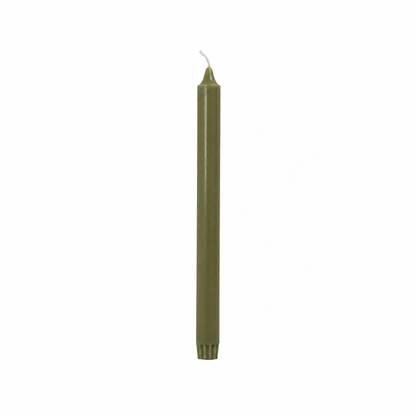 Rustik Lys stearine dinerkaars Mosgroen – donkergroene kaars 2,2 × 28 cm